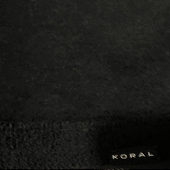 Koral Black Cropped Sweatshirt Long Sleeve Pullover Size XS - Picture 4 of 7